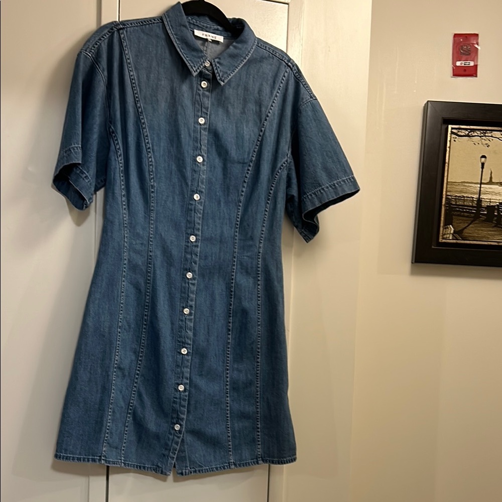 Frame Denim Button-Up Dress